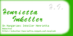 henrietta inkeller business card